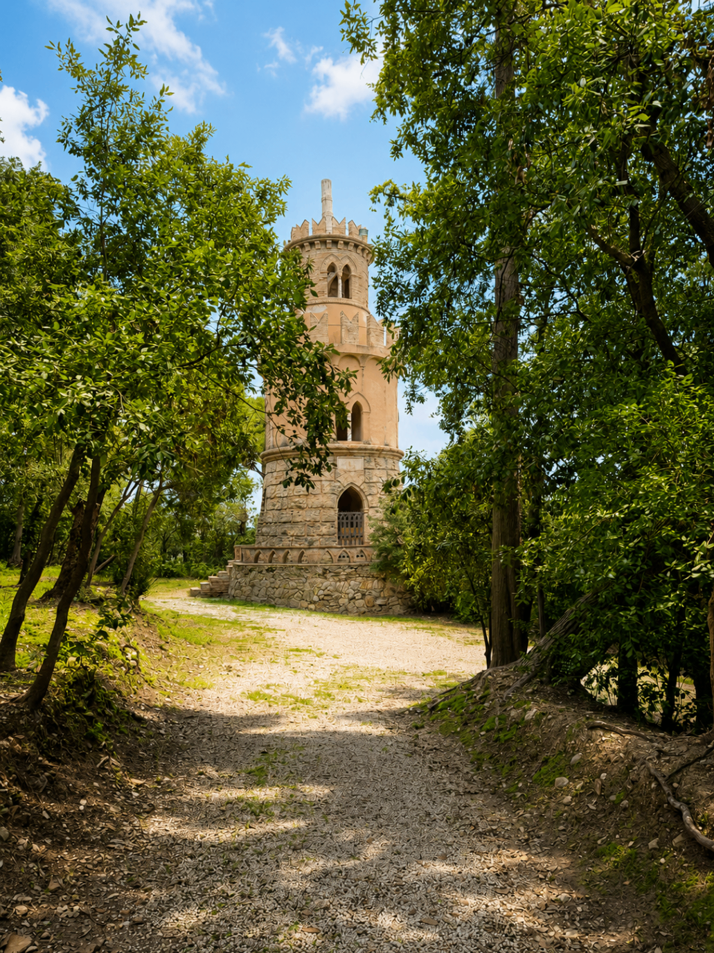 Torre sul mare immersa nel bosco di Villa Boccabianca